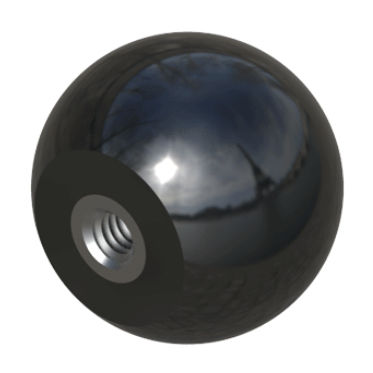 Manopola filettata - LSKA - ISC PLASTIC PARTS - sferica / in plastica / di ottone