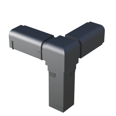 Connettore per tubi quadrato - THCYD - ISC PLASTIC PARTS - in acciaio / in poliammide