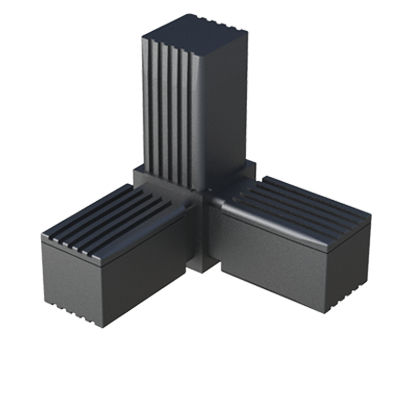 Connettore per tubi quadrato - THCYA - ISC PLASTIC PARTS - in acciaio / in poliammide