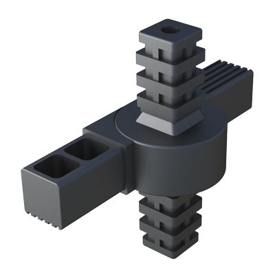 Squadra imperniata per assemblaggio di profilati - THCCC - ISC PLASTIC PARTS