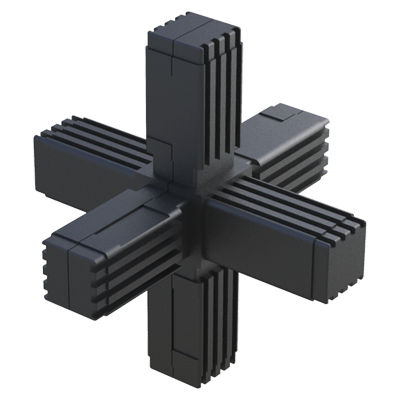 Connettore per tubi quadrato - THCBA - ISC PLASTIC PARTS - in acciaio / in poliammide