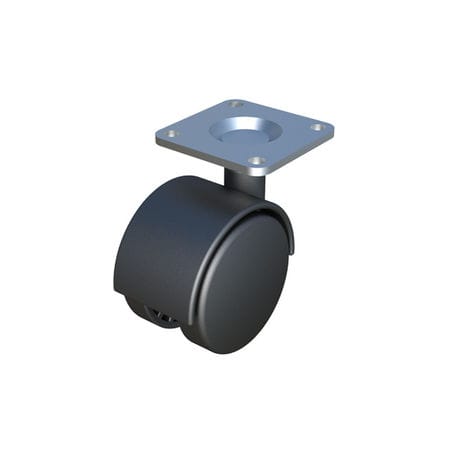 Ruota fissa - RSIP - ISC PLASTIC PARTS - con piastra girevole / per arredamento / in acciaio