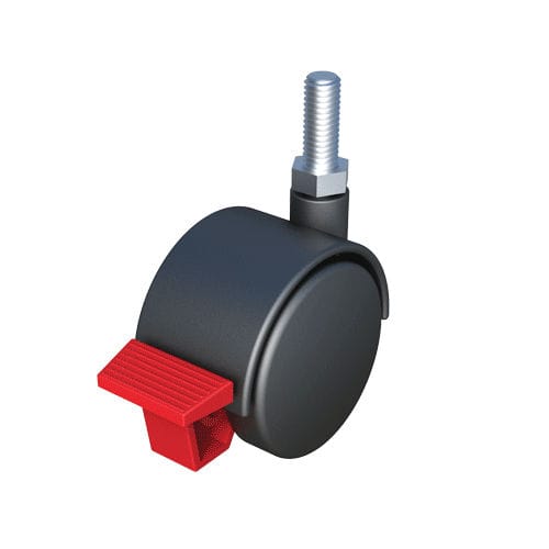 Ruota fissa - RSIF - ISC PLASTIC PARTS - con perno filettato / con freno / in polipropilene