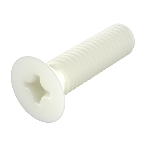 Vite a testa piatta - MTBAP - ISC PLASTIC PARTS - con impronta a croce Phillips / in nylon / in PVDF