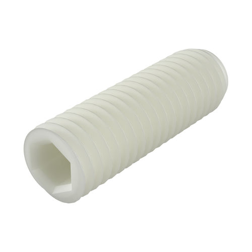 Vite senza testa in nylon - MTPC - ISC PLASTIC PARTS - in PVDF / con filettatura