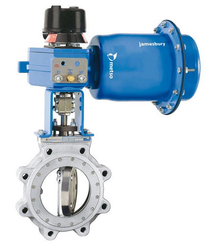 Valvola a farfalla - Jamesbury® 800 series - Metso Automation - elettrica / di arresto / per olio