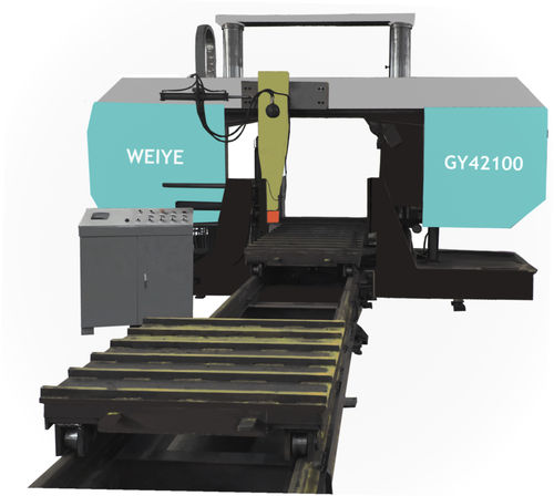 Sega a nastro - GZ42100 - Zhejiang Weiye Sawing Machine Co., Ltd - squadratrice / troncatrice / orizzontale