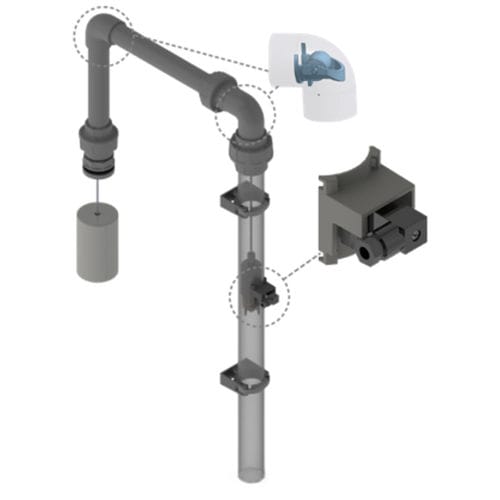 Livello visivo per liquidi - BZE SET - ASV Stuebbe GmbH & Co. KG - a galleggiante / con funzione di commutazione