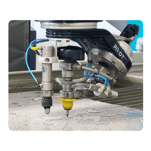 Testa di taglio a getto d'acqua - Pivot+™ - Flow Europe GmbH - Flow Waterjet Europe - multiassiale / per taglio a smusso