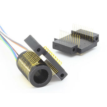 Collettore rotante elettrico - S010-12 Series - SenRing Electronics. - con foro passante / per strumento di misura / in oro