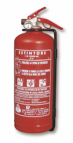 Estintore a base di polvere secca - 2 kg, 13A-70B-C | EPP02011 - Pii Srl - portatile