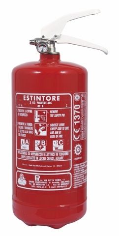 Estintore a base di polvere secca - 3 kg, 13A-89B-C | EPP03011 - Pii Srl - portatile