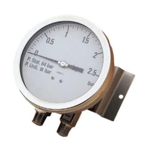Manometro differenziale - RIB810 series - Riels Instruments - con quadrante / filettato / in acciaio inossidabile