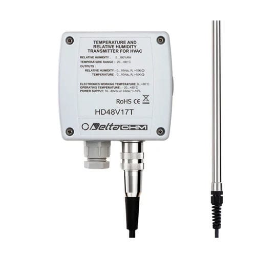 Sensore di temperatura e di umidità relativa - HD48 series - Riels Instruments - filettato / Pt100 / 4-20 mA