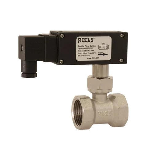 Flussostato meccanico - RIV15 series - Riels Instruments - a paletta / per liquidi / filettato