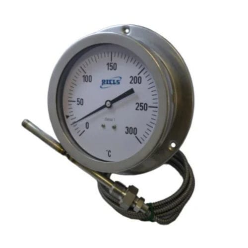 Termometro a dilatazione di gas con capillari - RIC250 - Riels Instruments - con quadrante / ATEX / con flangia