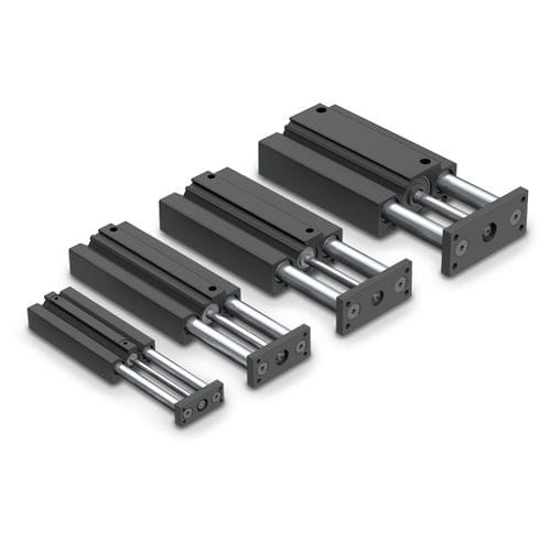 Cilindro pneumatico - Power-Block2™ - Tolomatic, TOL-O-MATIC - con guida dell'asta del pistone / a doppio effetto / a blocco