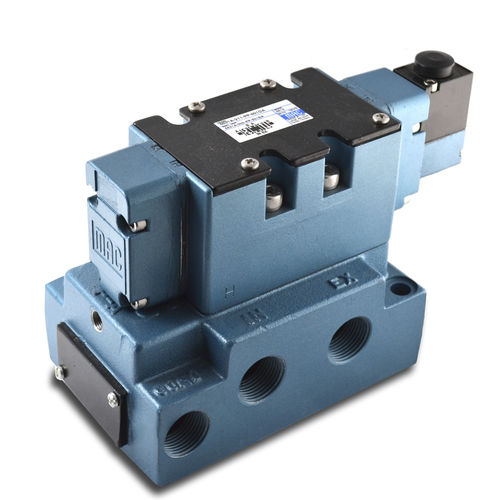Distributore pneumatico a cassetto - 6600 series - MAC Valves - azionato tramite solenoide / a comando assistito / a 4/2 vie