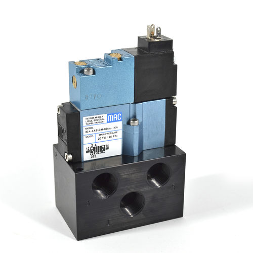 Distributore pneumatico a cassetto - 83 series - MAC Valves - azionato tramite solenoide / a comando assistito / a 4 vie