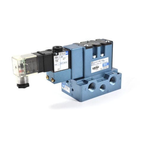 Distributore pneumatico a valvola - ISO01 series - MAC Valves - azionato tramite solenoide / a comando diretto / a 5/2 vie