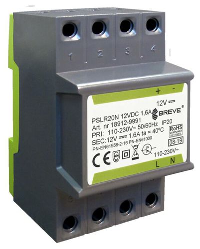 Alimentatore elettrico su guida DIN - PSLR N series  - BREVE-Tufvassons - AC/DC / a commutazione / IP20