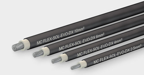 Cavo elettrico di alimentazione - Flex-Sol-Evo series - Stäubli Electrical Connectors AG - isolato / per applicazioni fotovoltaiche / con isolamento in poliolefina