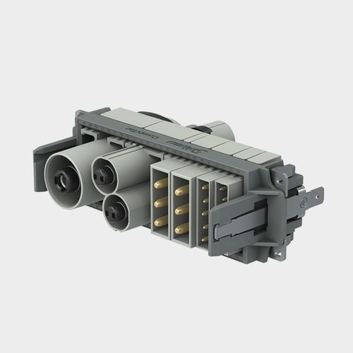 Cappuccio connettore elettrico - CTD 10 - Stäubli Electrical Connectors AG - installato su pannelli / in plastica / rettangolare