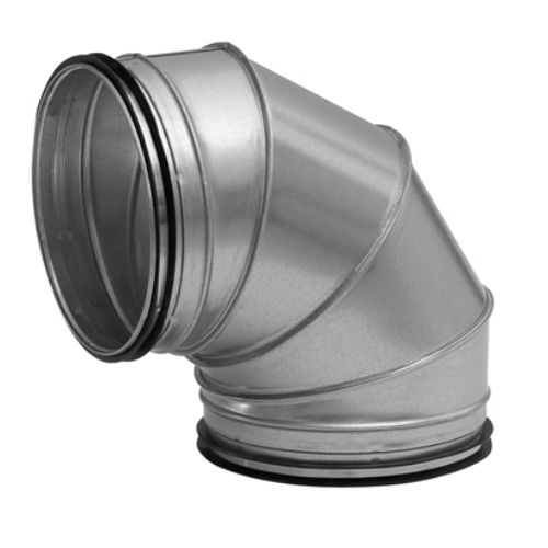 Tubazione a gomito in acciaio - BKFU - LINDAB - per sistema di ventilazione / 90° / 30°