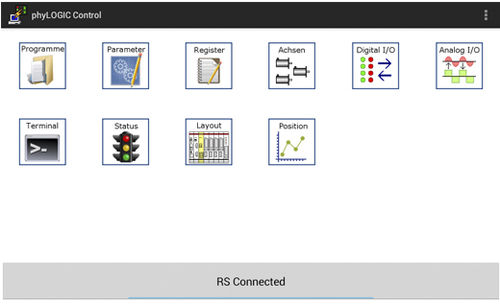 Software per controllore di motore passo-passo - phyLOGICTM - Phytron GmbH - configurazione / di parametrizzazione / Androïd