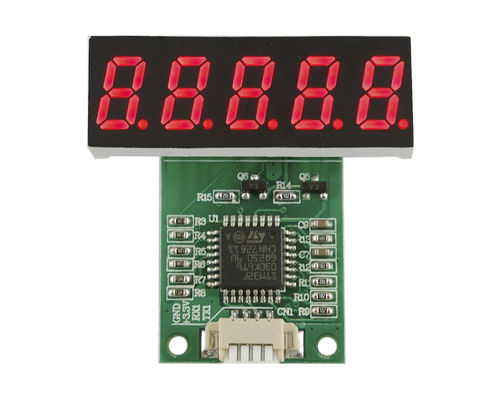 Display LED - LDP-M3104RI-UR - LUMEX - a 5 cifre / a 7 segmenti / industriale