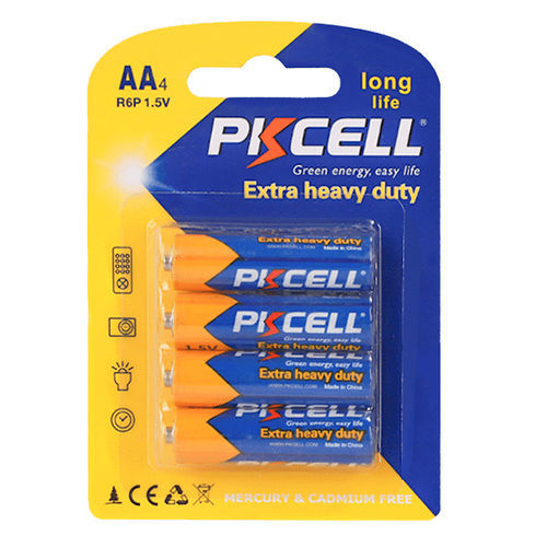 Batteria zinco-carbone - R6P - Shenzhen PKCELL Battery Co. Ltd - tipo AA / 1,5 V / UL