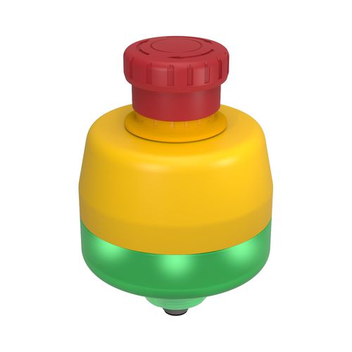 Pulsante tattile - SSA-EB series - BANNER ENGINEERING CORP. - di arresto di emergenza / IP65 / luminoso a LED