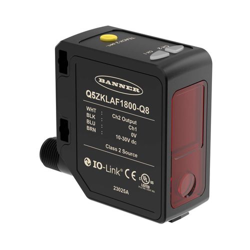 Sensore di distanza laser - Q5Z - BANNER ENGINEERING CORP. - IO-Link / connettore M12 / di precisione