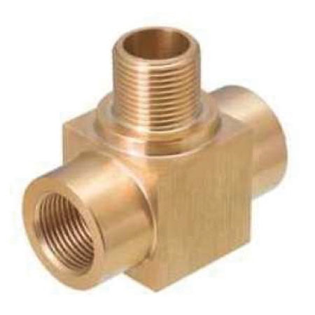 Raccordo idraulico - KROMA MEC SRL - ad avvitamento / a T / in ottone nichelato