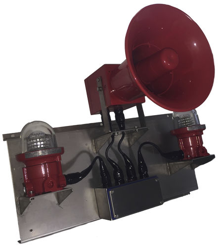 Diffusore di allarme sonoro con luce a LED - COMBINAZIONI OTTICHE ACUSTICHE AISI316 - KROMA MEC SRL - con luce allo xeno / con luce rotante / con luci lampeggianti