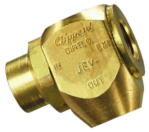 Valvola a otturatore - JEV series - Clippard - a comando pneumatico / filettata / in ottone