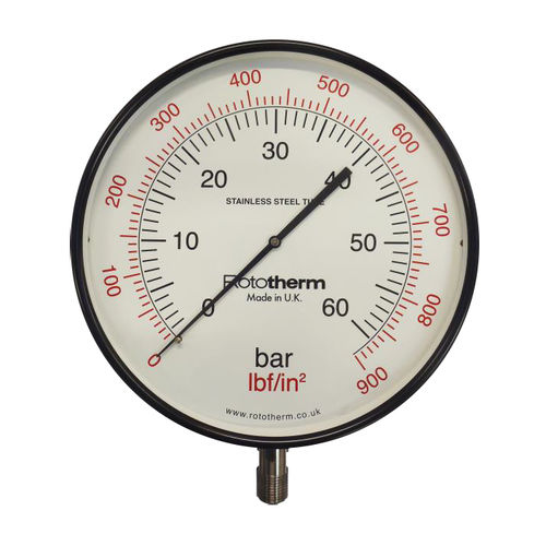 Manometro con quadrante - SPGB - British Rototherm Co. Ltd - filettato / NPT 1/2 / in acciaio inossidabile