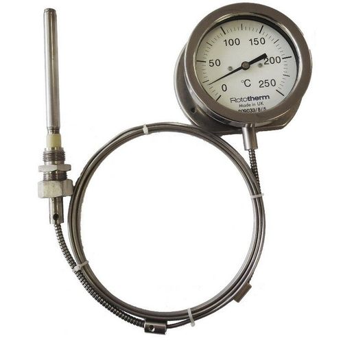 Termometro a dilatazione di gas con capillari - NC2 - British Rototherm Co. Ltd - analogico / con quadrante / stazionario
