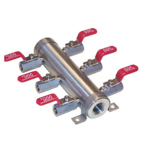 Manifold multicanale - 910 - British Rototherm Co. Ltd - in acciaio inossidabile / per gas / di ripartizione