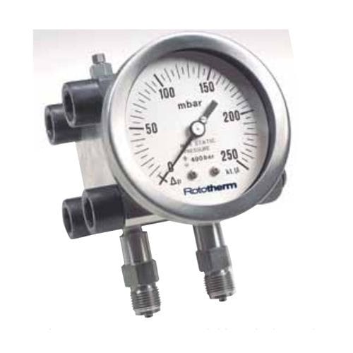 Manometro differenziale - DP3 series - British Rototherm Co. Ltd - con quadrante / NPT 1/2 / NPT 1/4