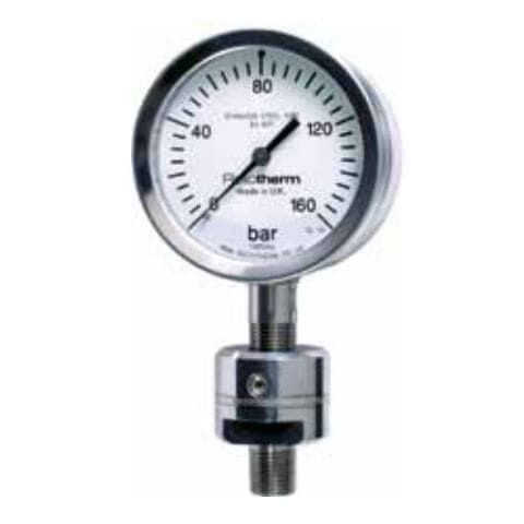 Separatore a membrana con fissaggio a flangia - DSU - British Rototherm Co. Ltd - con raccordo filettato / per manometro / di processo