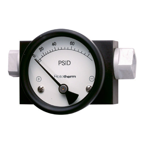 Manometro differenziale - 200DPG - British Rototherm Co. Ltd - con quadrante / filettato / per montaggio su pannello