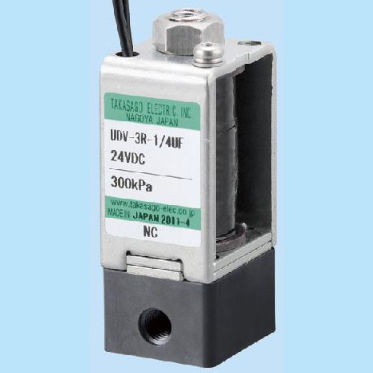 Elettrovalvola a comando assistito - UDV series - TAKASAGO FLUIDIC SYSTEMS - a 2 vie / NC / in acciaio inossidabile