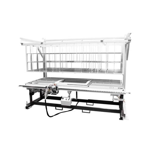 Banco di assemblaggio di porta e finestra - FM 30 series - ROTOX GmbH - a ghigliottina