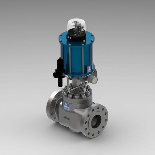 Valvola a otturatore - KVH-GT - Kühme Armaturen GmbH - pneumatica / per gas / con flangia