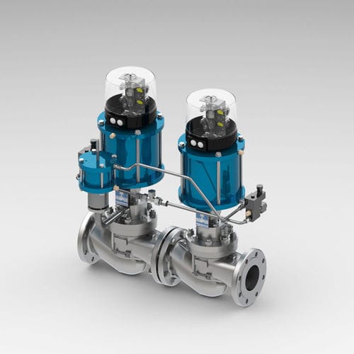 Valvola a otturatore - KVII/F-KVII/F - Kühme Armaturen GmbH - pneumatica / di controllo / doppio blocco e spurgo