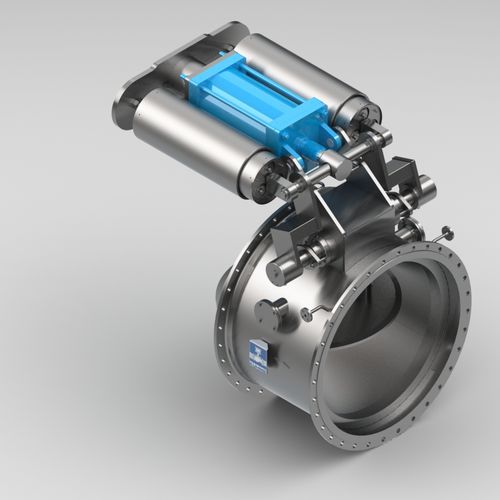 Valvola a farfalla - PKIII/D - Kühme Armaturen GmbH - a comando pneumatico / di arresto / per gas