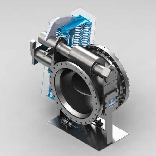 Valvola a farfalla - PKIII/S - Kühme Armaturen GmbH - a comando pneumatico / di arresto / per gas