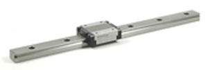 Guida lineare con carrello con ricircolo di sfere - BSG16-1-150 - DELTRON - di precisione / in acciaio / compatta