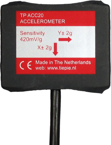 Accelerometro 2 assi - TP-ACC20 - TiePie engineering - piezoelettrico / per applicazioni automobilistiche